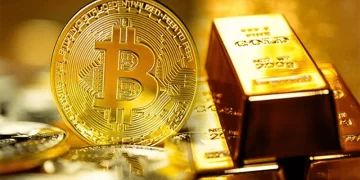 مقایسه قیمت بیت کوین و طلا در گذر زمان